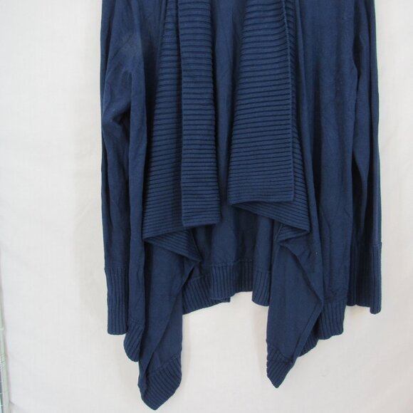 I N C International Concepts Women's Navy Blue Open Front Duster Cardigan XL - Picture 3 of 9